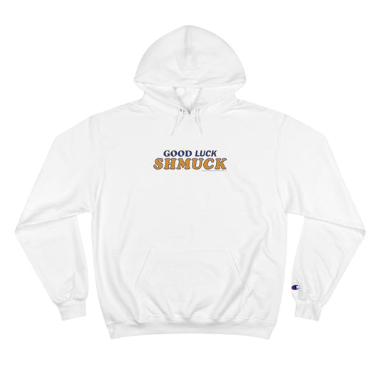 The Voddami x Champion Good Luck Shmuck Blue Hoodie